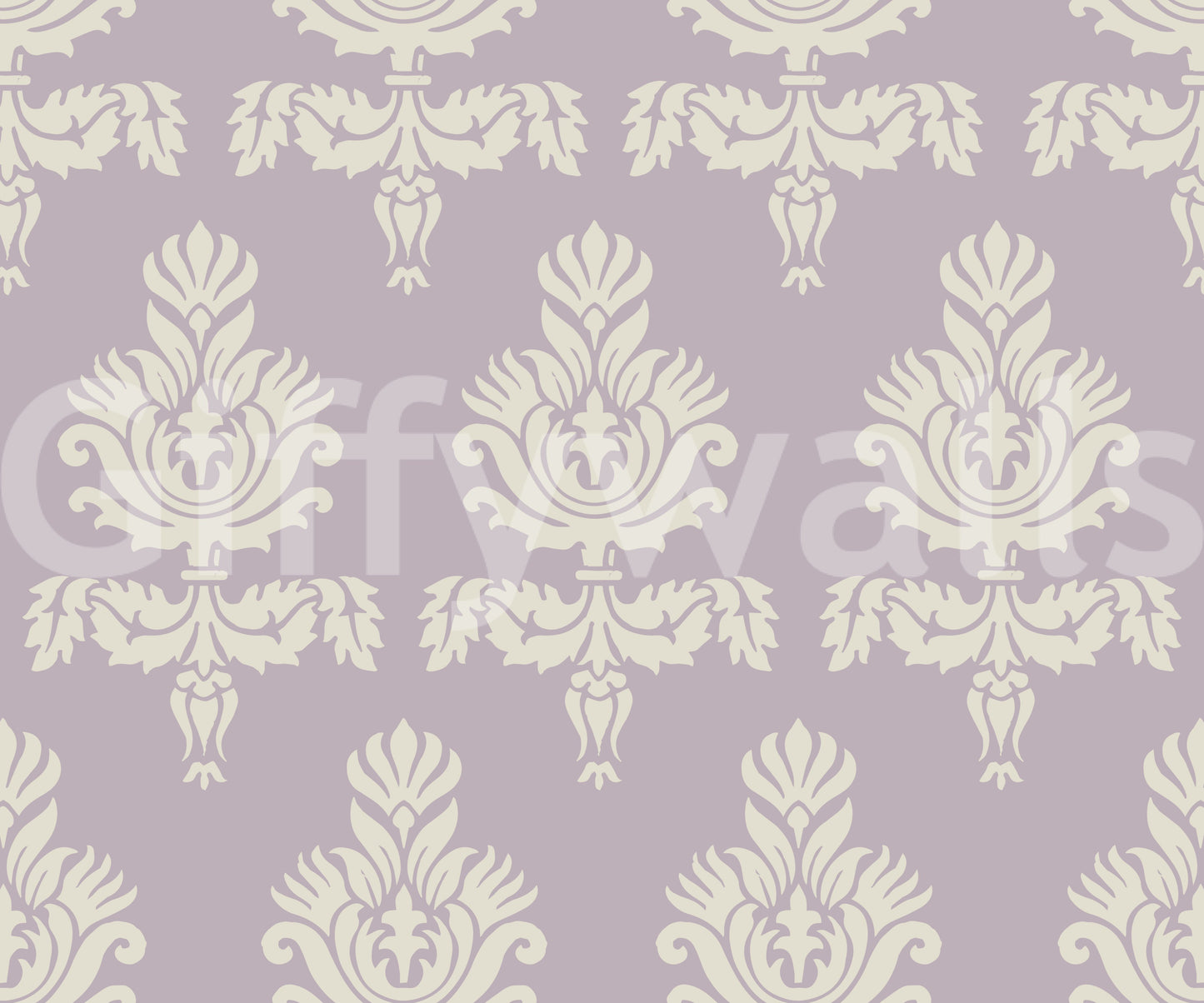 Lilac Heritage Damask Motif Wallpaper