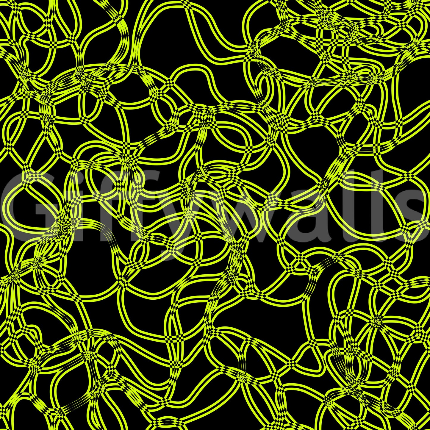 Electric Neon Grid Lines Wallpaper