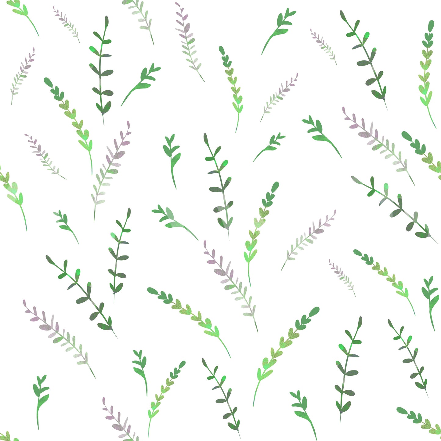 Minimalist Greenery Pattern Wallpaper