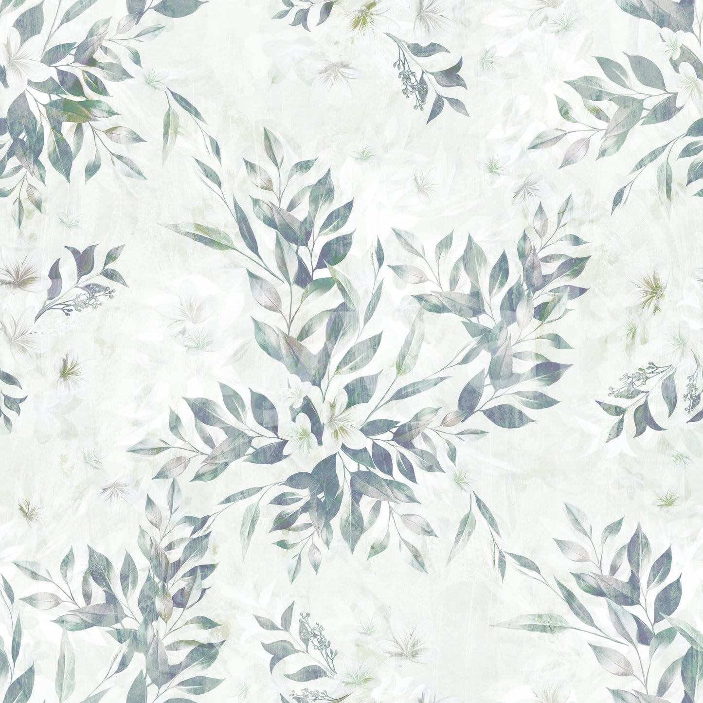 Muted Sage Botanical Sprigs Wallpaper
