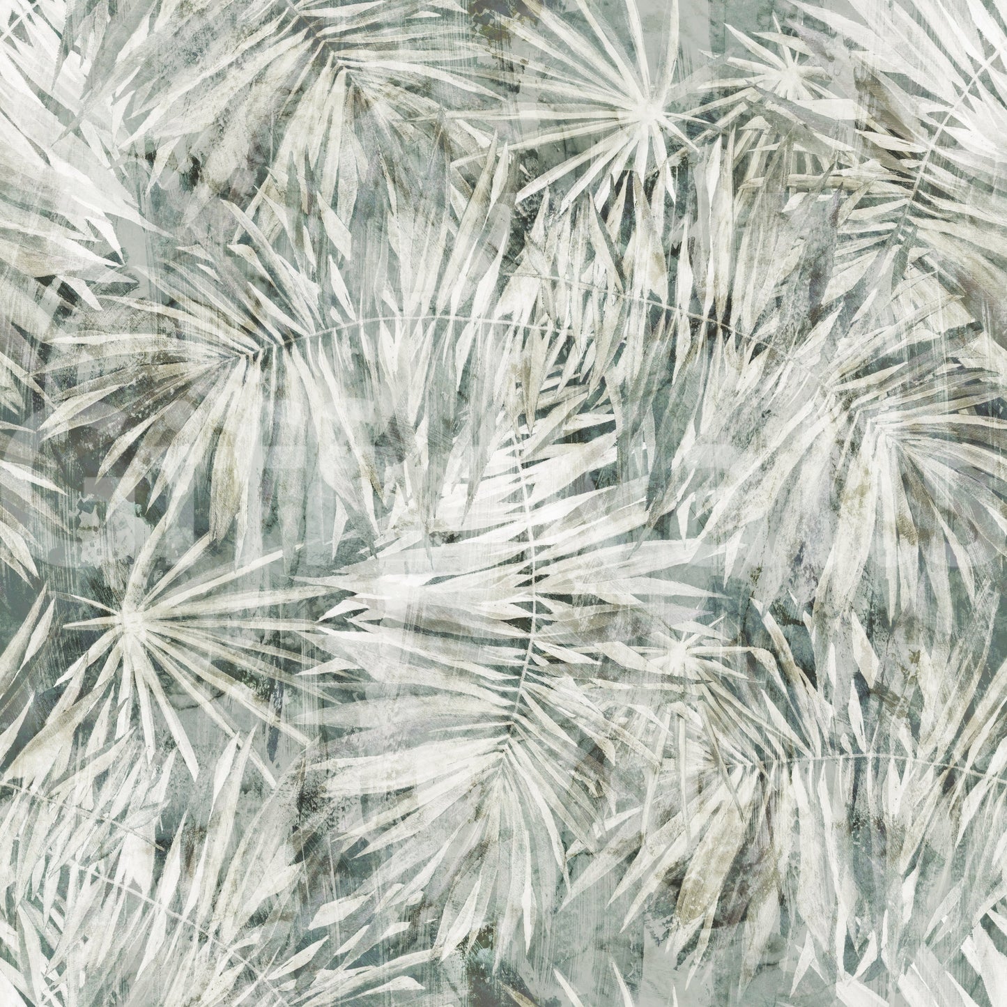 Misty Fern Botanical Art Wallpaper
