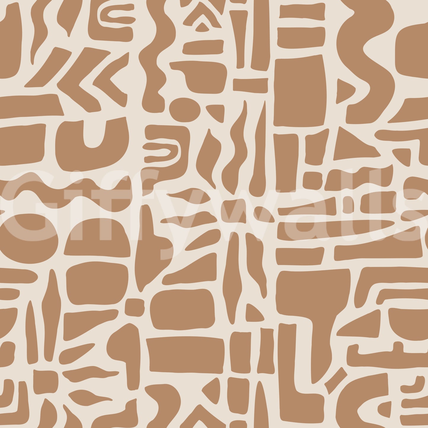 Abstract Earth Toned Shapes Wallpaper