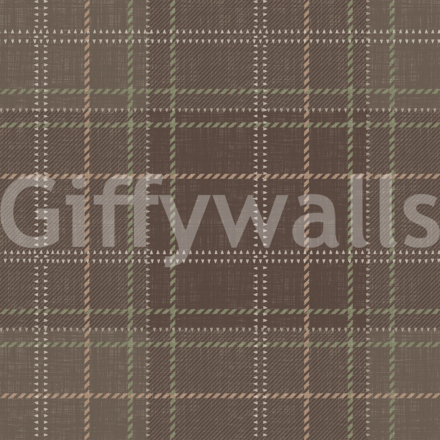 Winter Heritage - Tartan Checkerboard Plaid Block - Soft Taupe Blend Wallpaper