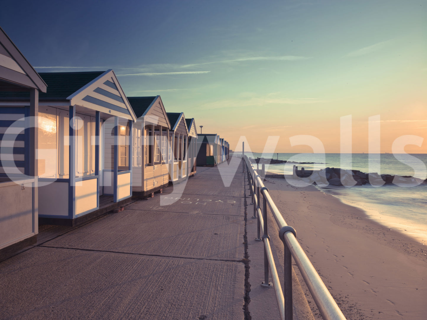 Sunrise Promenade View Wall Mural