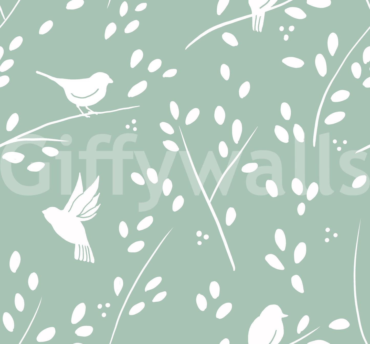 Lush Green Winter Forest Birds Wallpaper