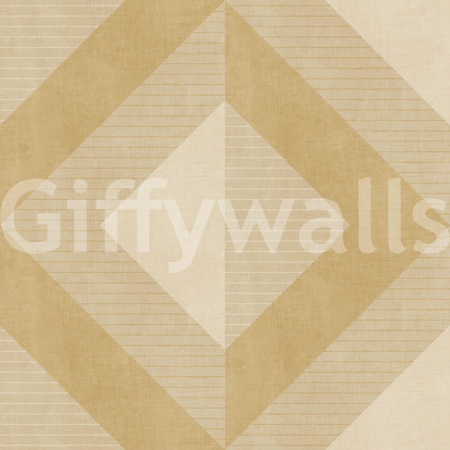 Golden Geometric Diamond Motif Wallpaper
