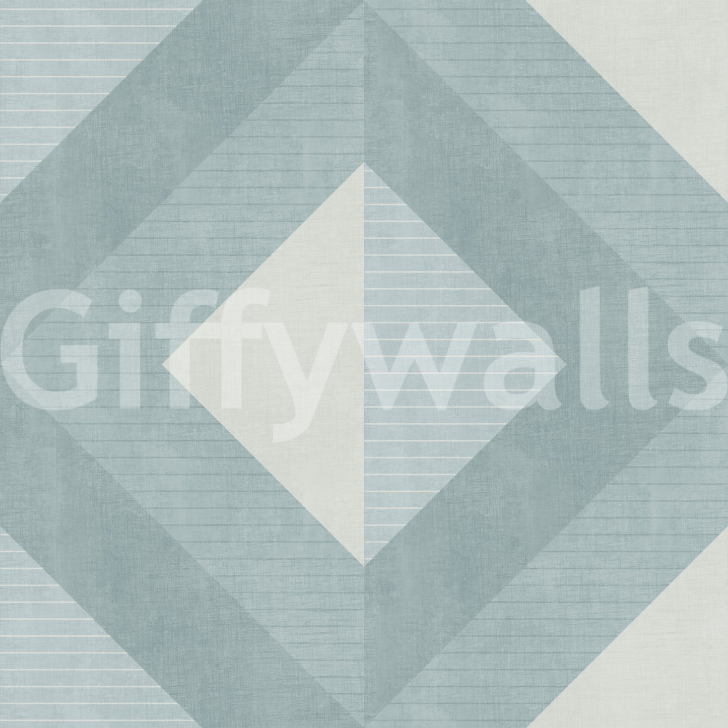 Cerulean Geometric Diamond Layer Wallpaper