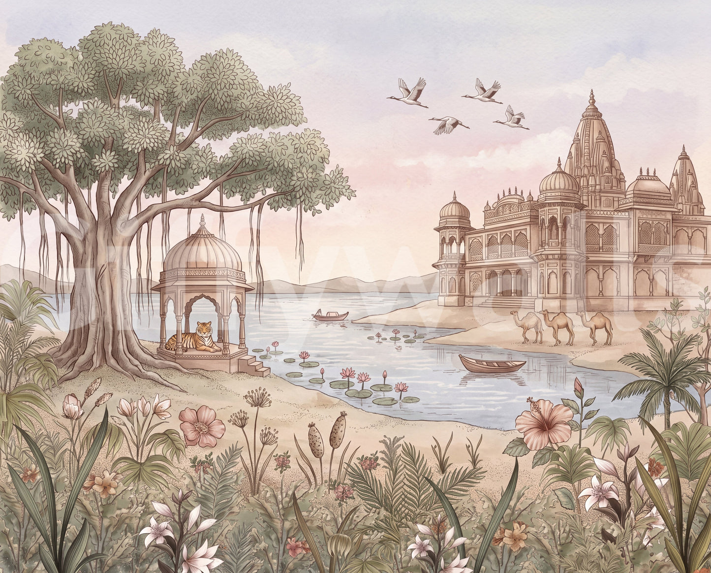 Pavitra Sarovar Wall Mural