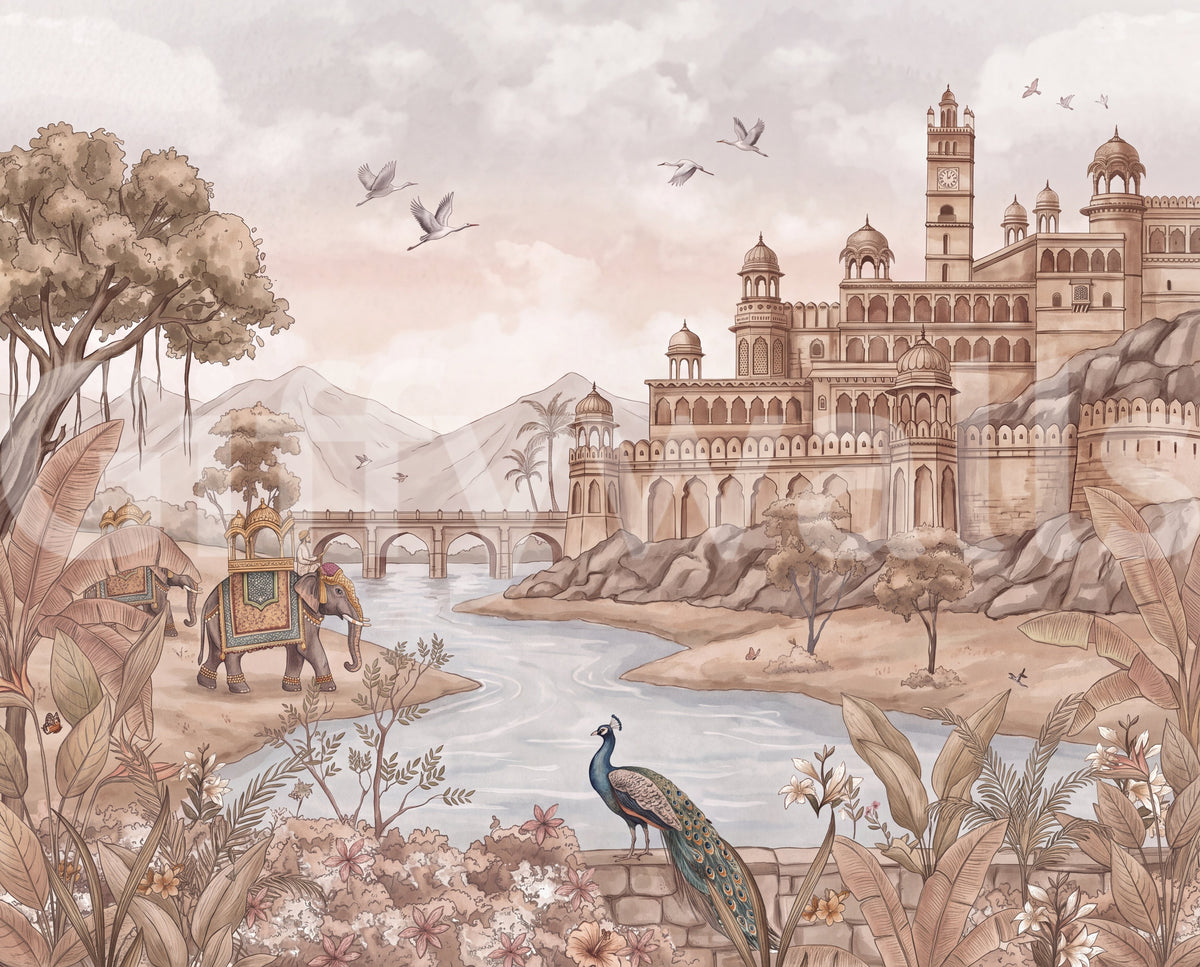 Rajputana River Palace Wall Mural