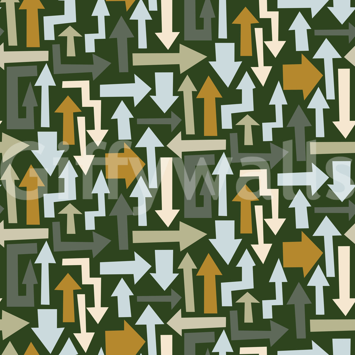 Directional Geometric Arrows in Earthy Tones Wallpaper
