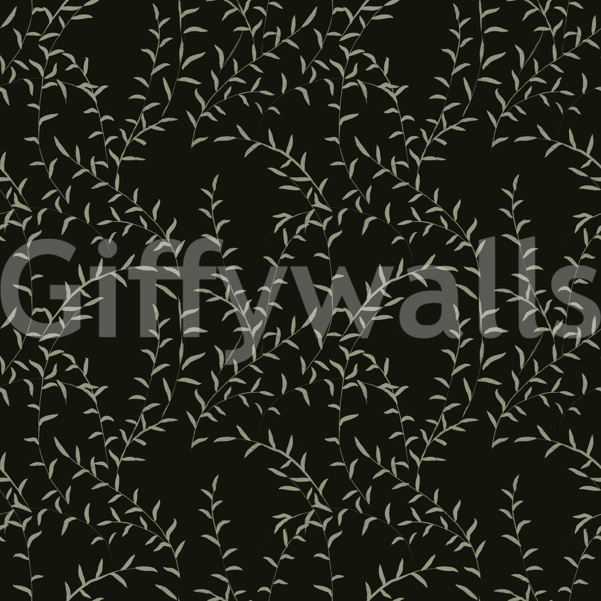 Minimalist Willow Branch Silhouette Wallpaper