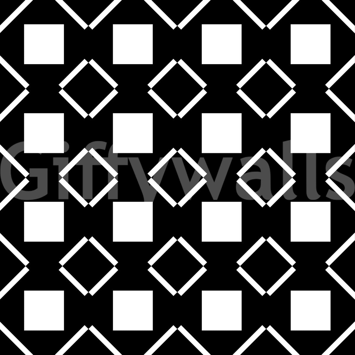 Minimalist Black and White Geometric Grid Wallpaper