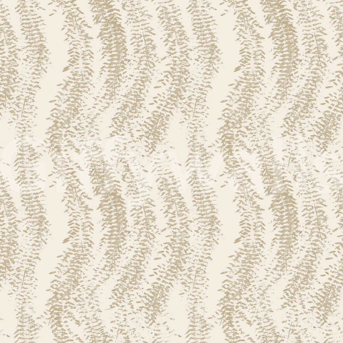 Beige Woven Leaf Trails Wallpaper