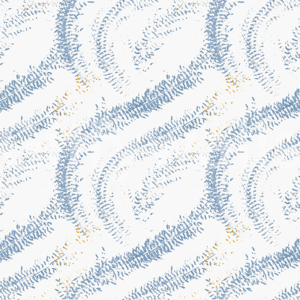 Indigo Wave Botanical Arches Wallpaper