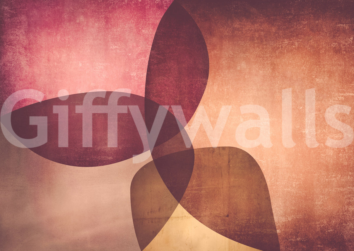 Organic Shapes Autumn Tones Wall Mural