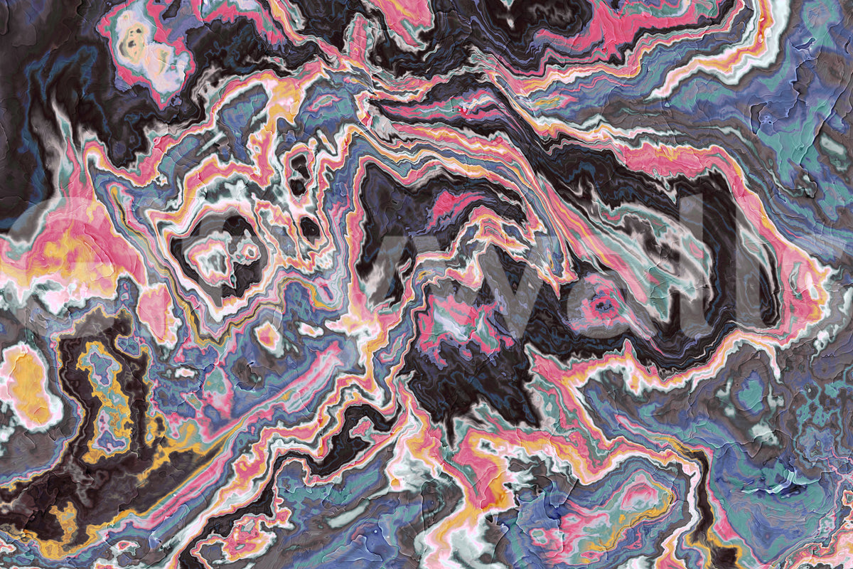 Vibrant Marble Flow Wall Mural