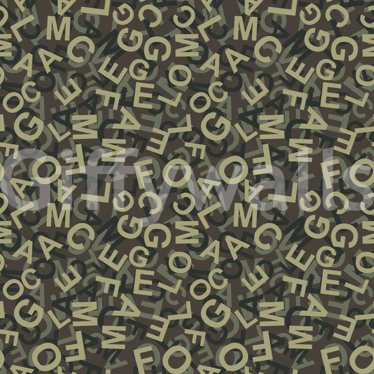 Abstract Alphabet Camouflage Wallpaper