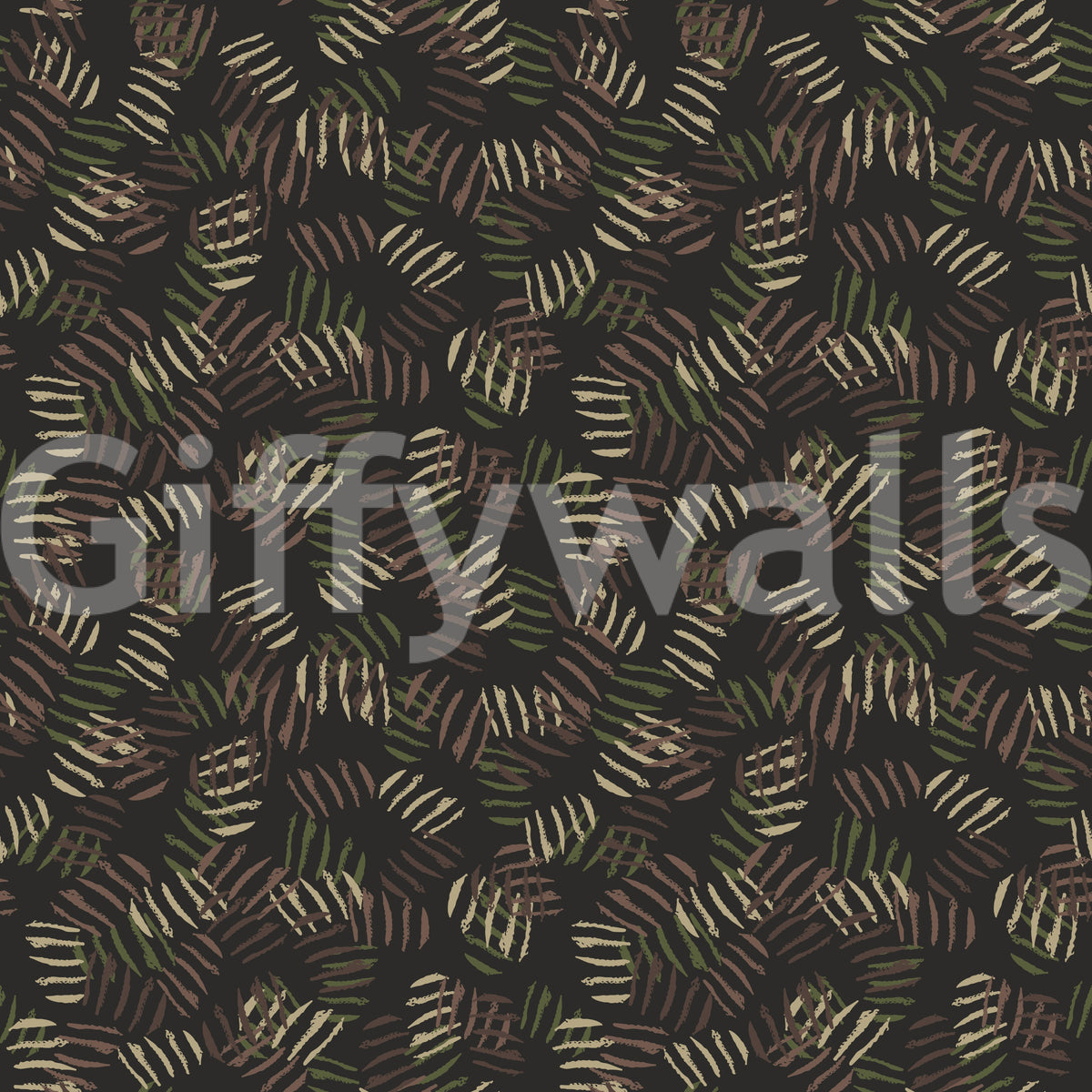 Forest Floor Rhythmic Leaf Print Wallpaper