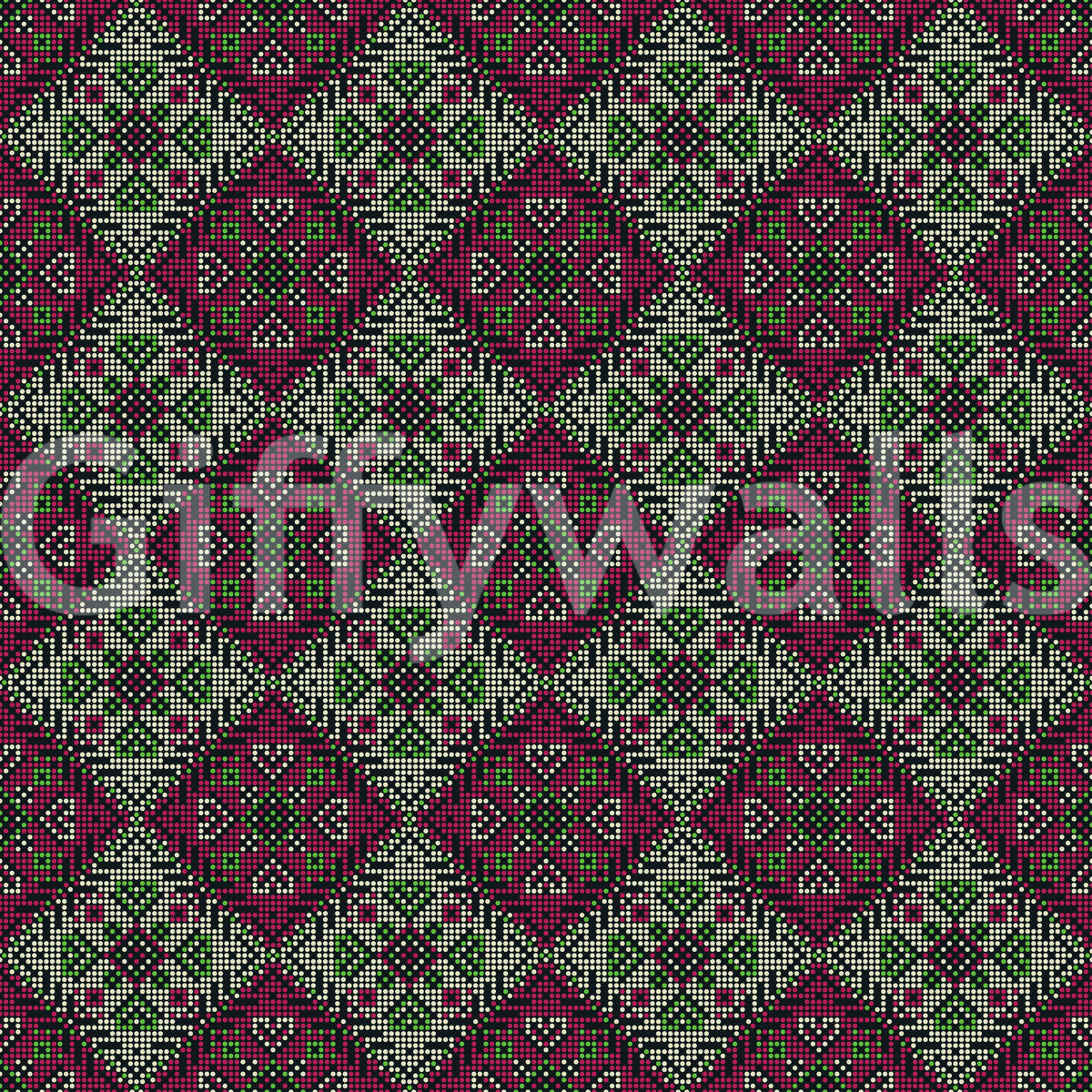 Heritage Folk Embroidery Motif Wallpaper