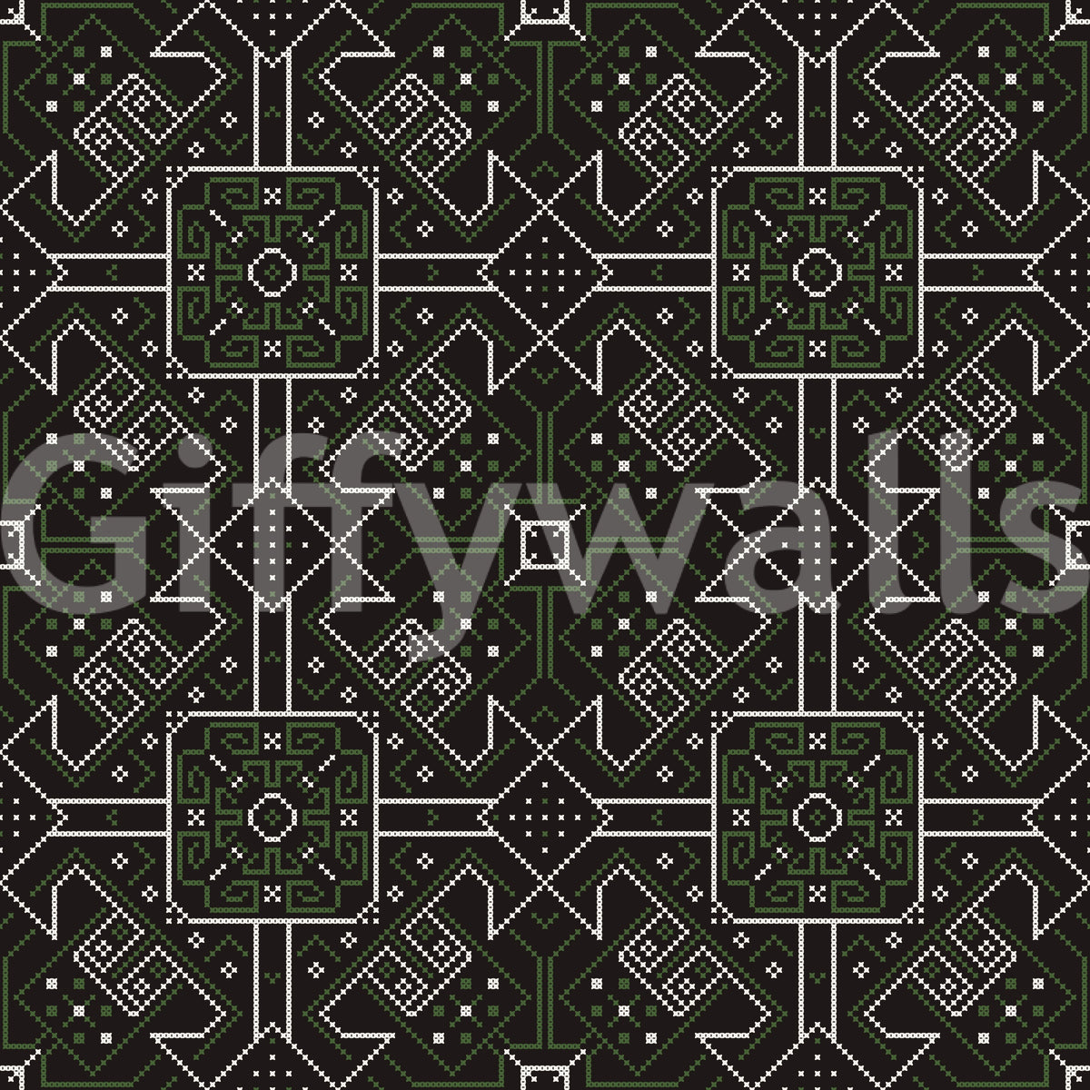Folklore Stitched Geometry Wallpaper