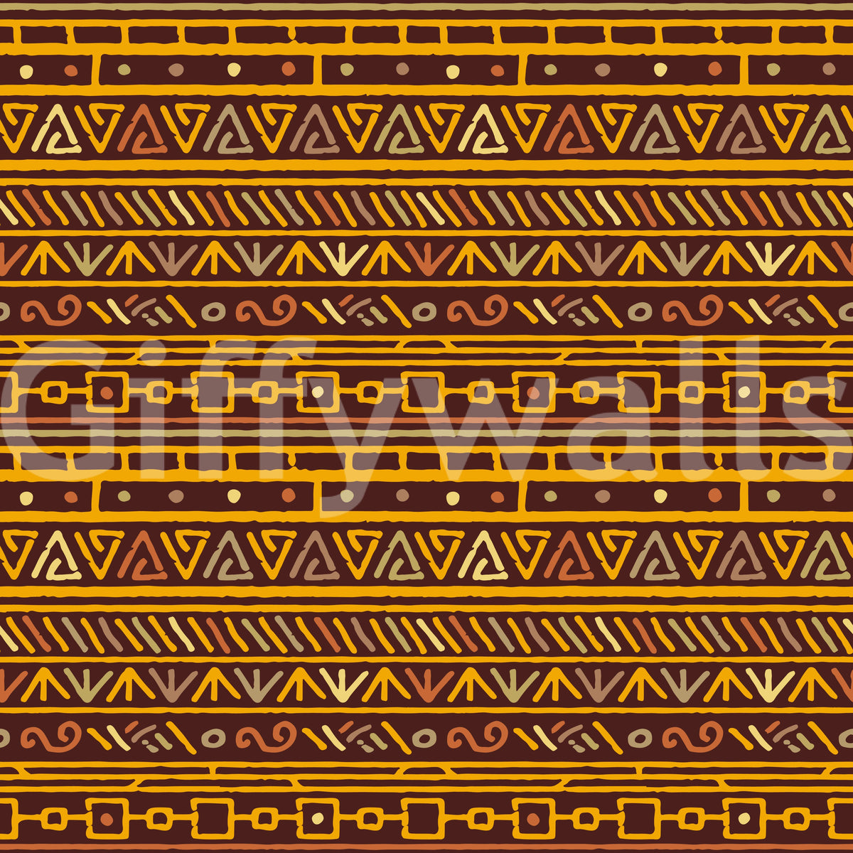 Geometric Hand-Drawn Tribal Bands Wallpaper