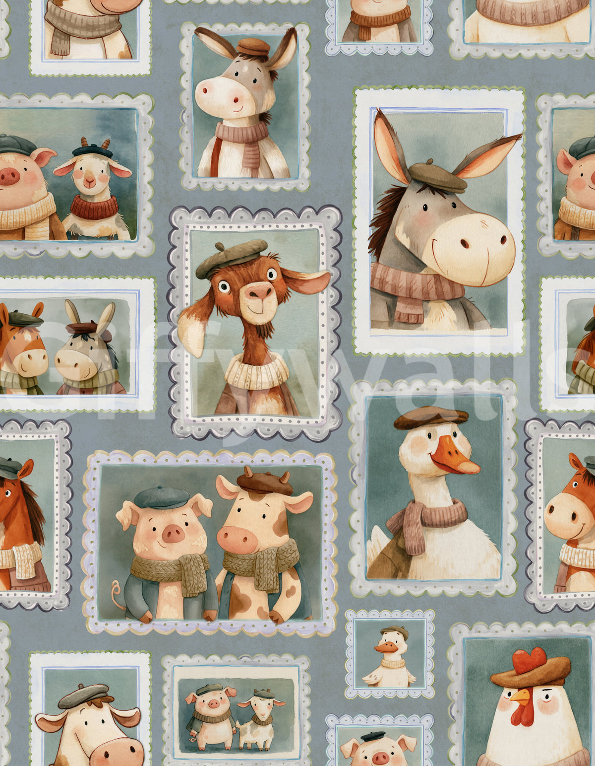 Whimsical Farm Portrait Gallery Rustic Farm Wallpaper