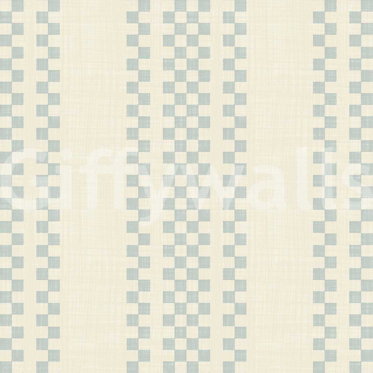 Ticking Checker Stripes - Watery Wallpaper