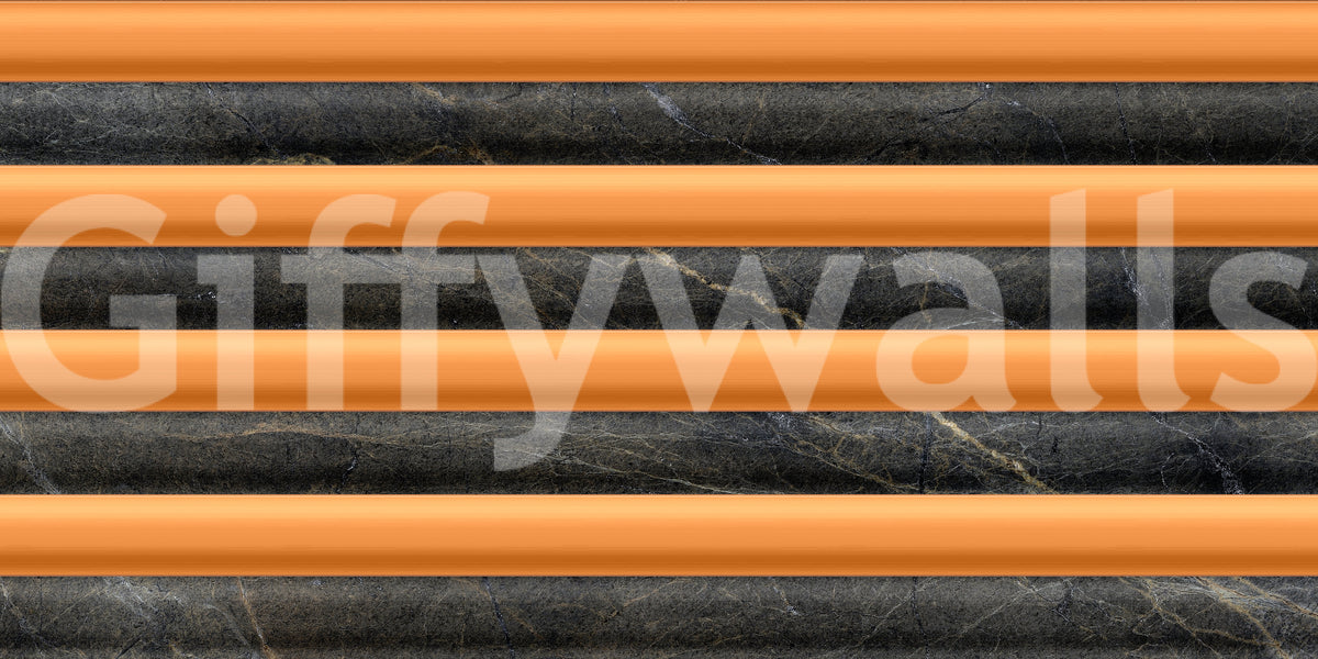 Charcoal Marble Copper Stripe Wallpaper Wallpaper