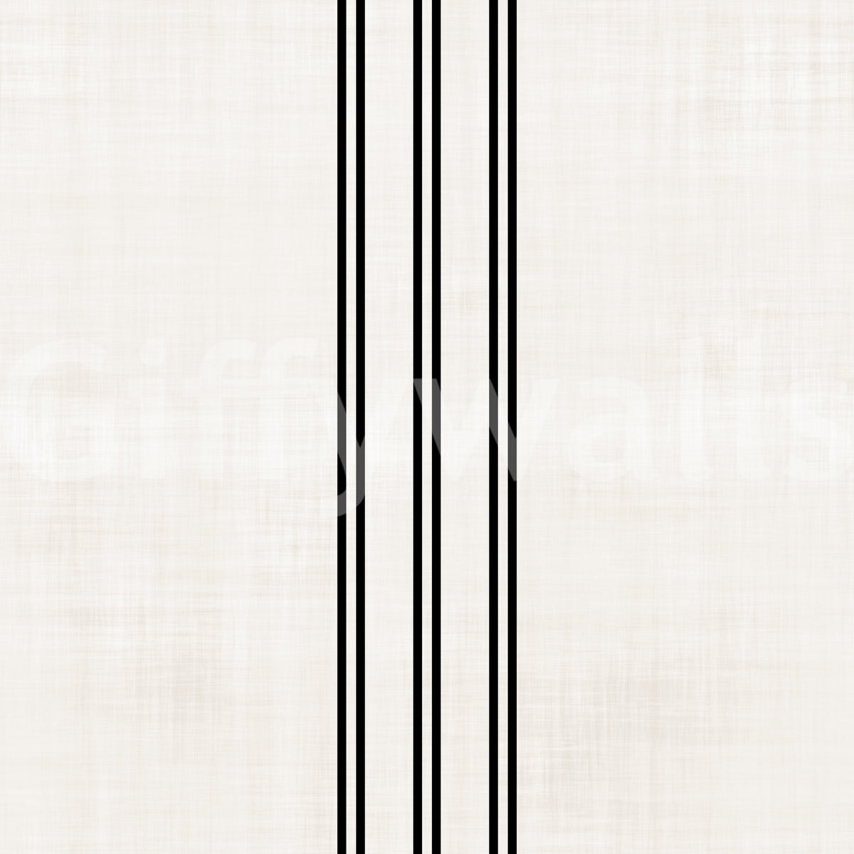 Black Stripes Linen Look Texture Wallpaper