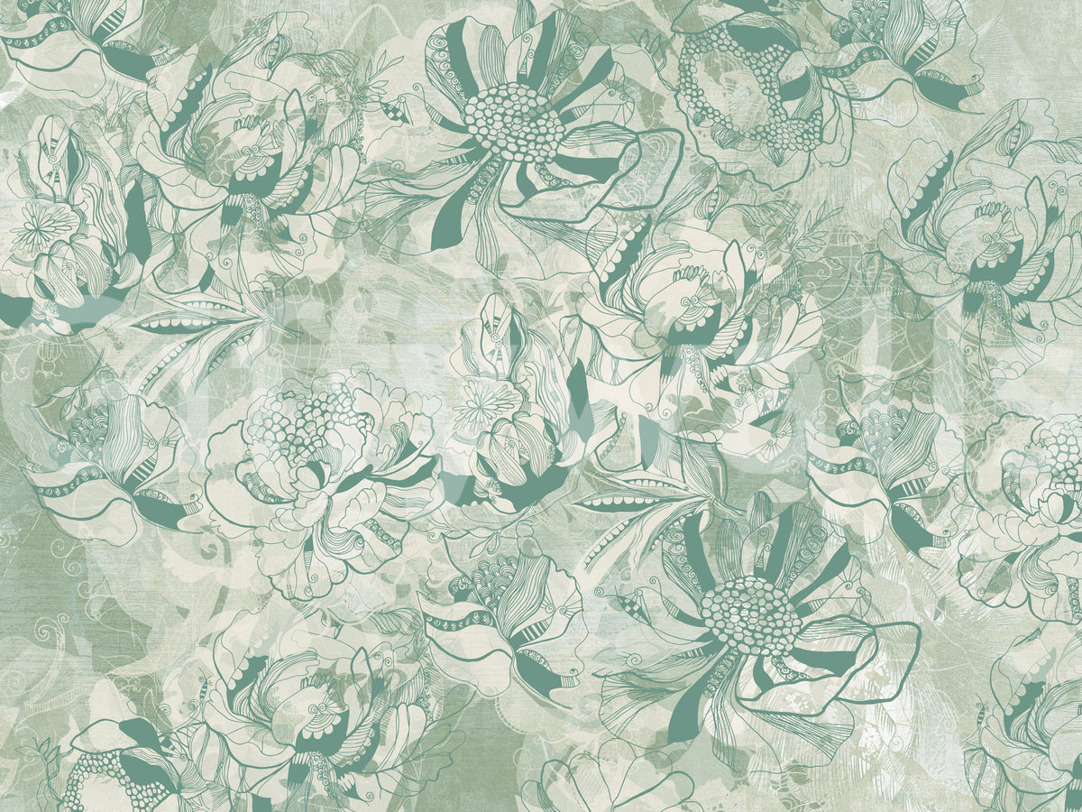 Eucalyptus Mint Botanical Floral Wall Mural Wall Mural