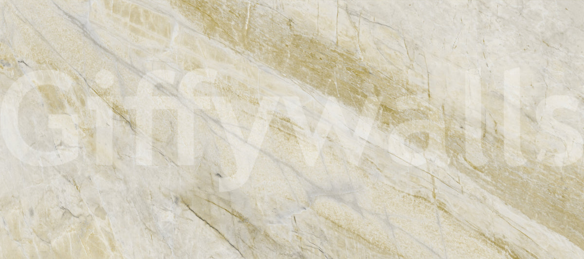 Golden Veined Calacatta Marble Wall Mural