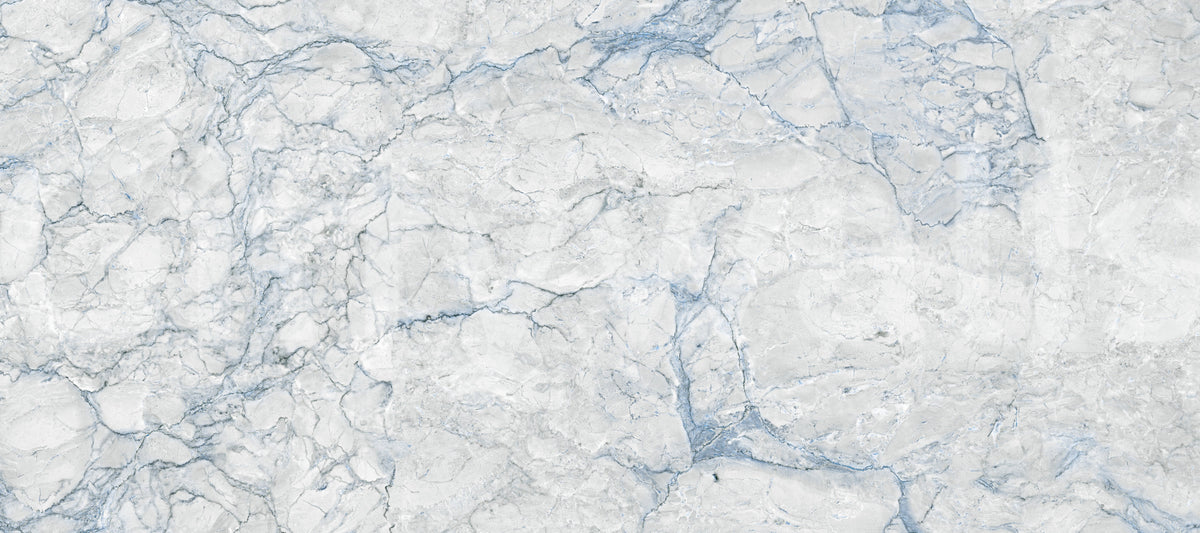 Cool Blue and White Marble Stone Wall Mural