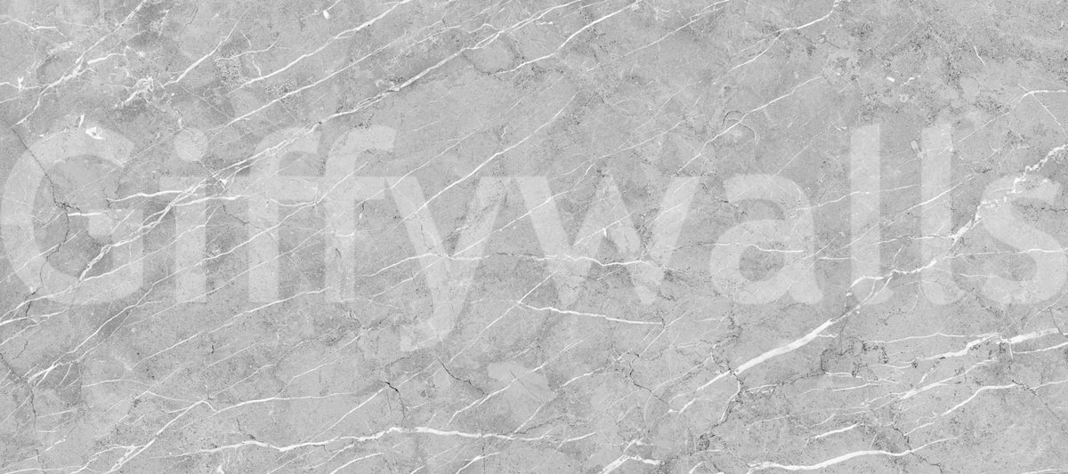 Minimalist Light Gray Veined Marble Texture Wall Mural