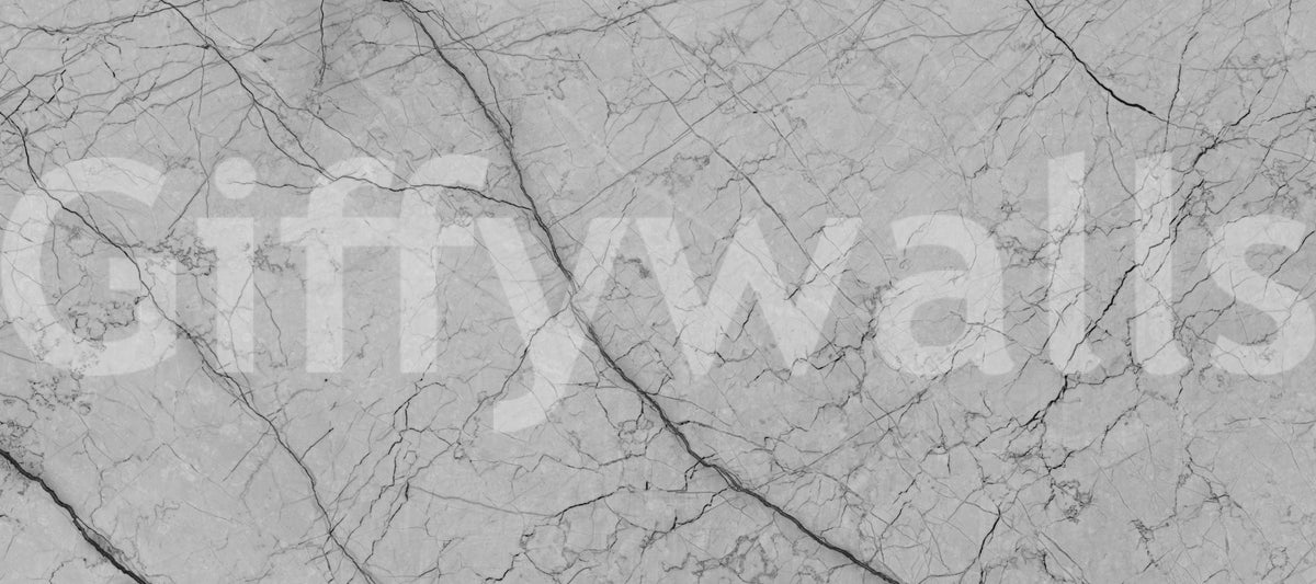 Monochromatic Grey Veined Stone Wall Mural