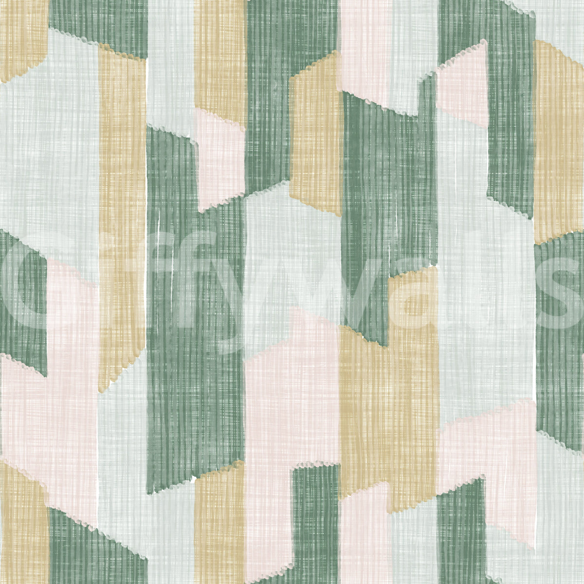 Modern Textured Hand Painted Geometries Charm Wallpaper