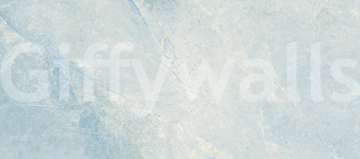 Cool Azure Marble Slab Texture Wall Mural