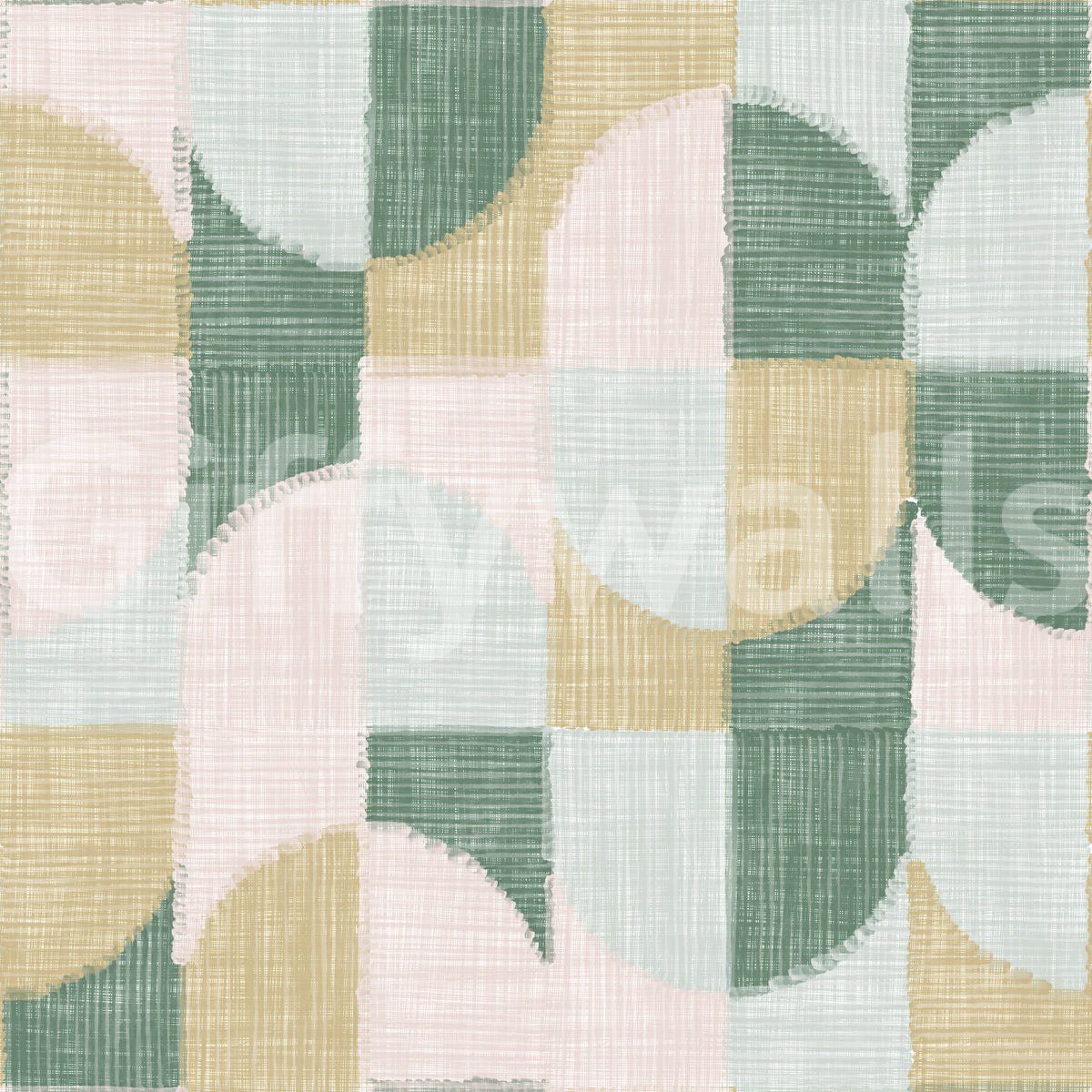 Tiled Textured Hand Painted Geometries Beautifully Balanced Wallpaper