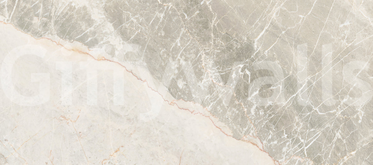 Serene Grey Marble Veining Wall Mural
