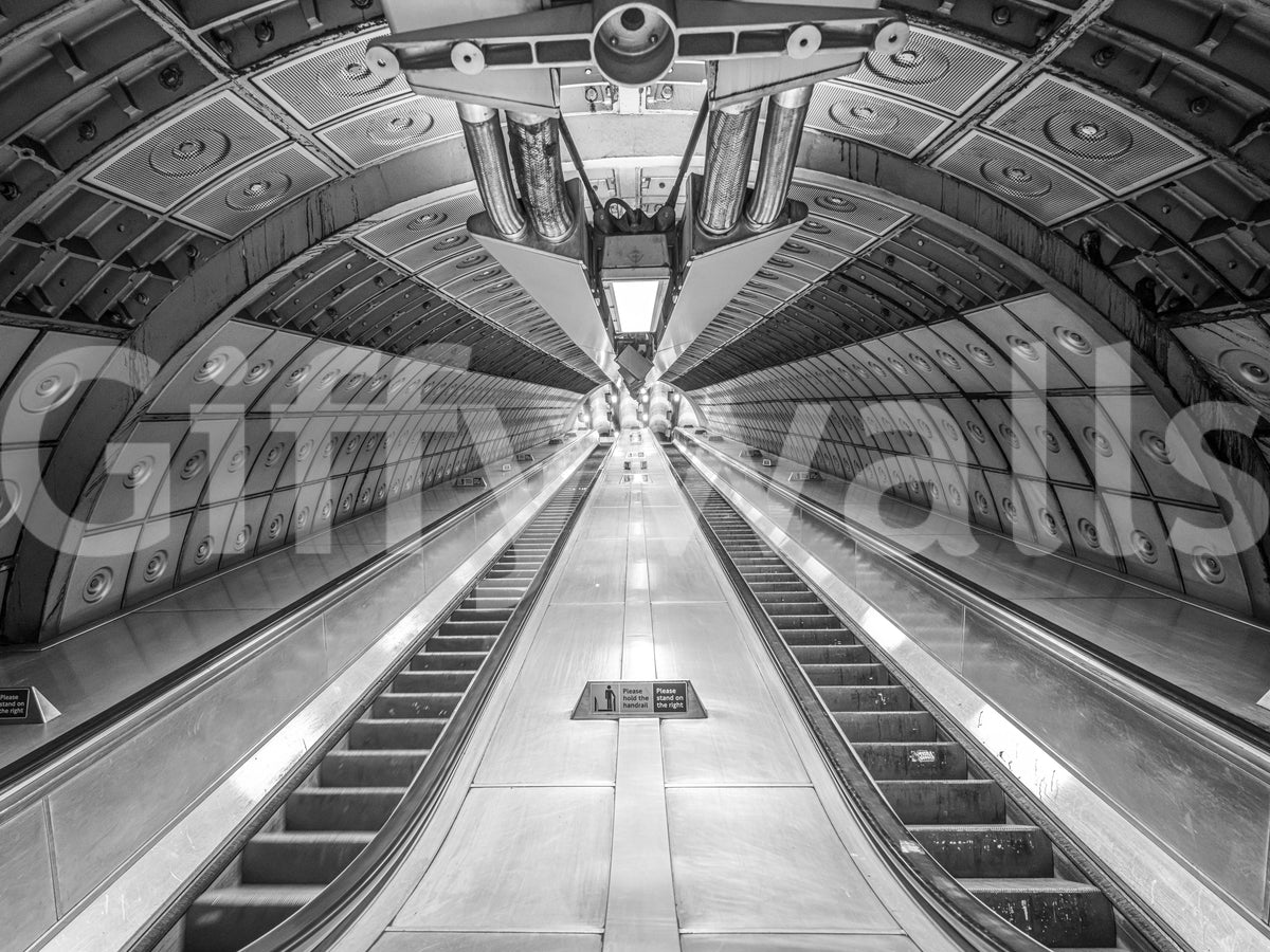 Geometric Transit Perspective Wall Mural