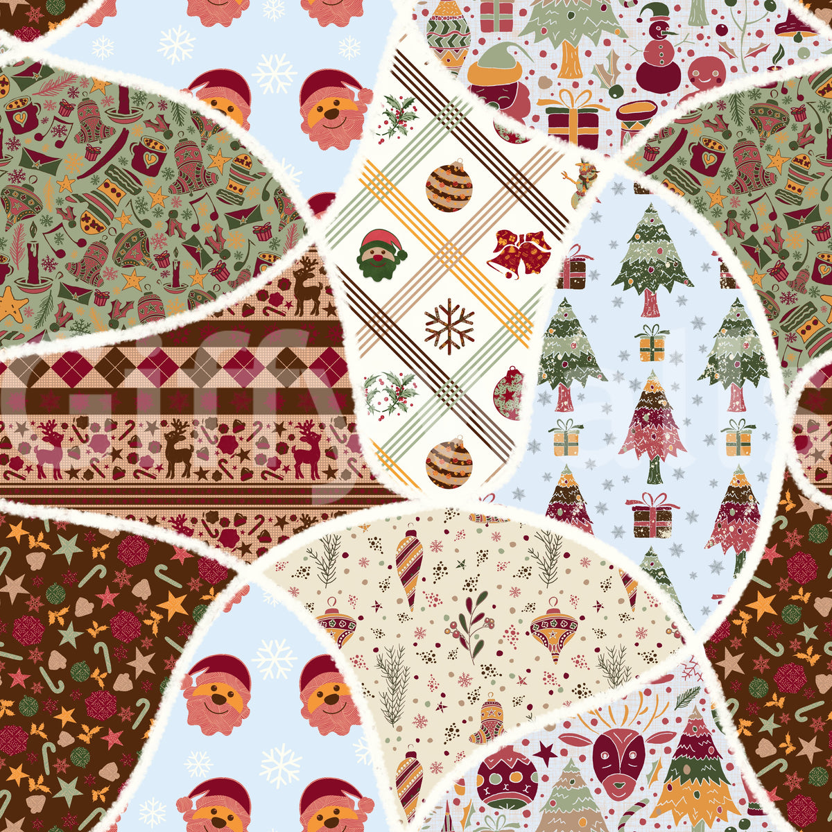 Nordic Noel Collage Wallpaper