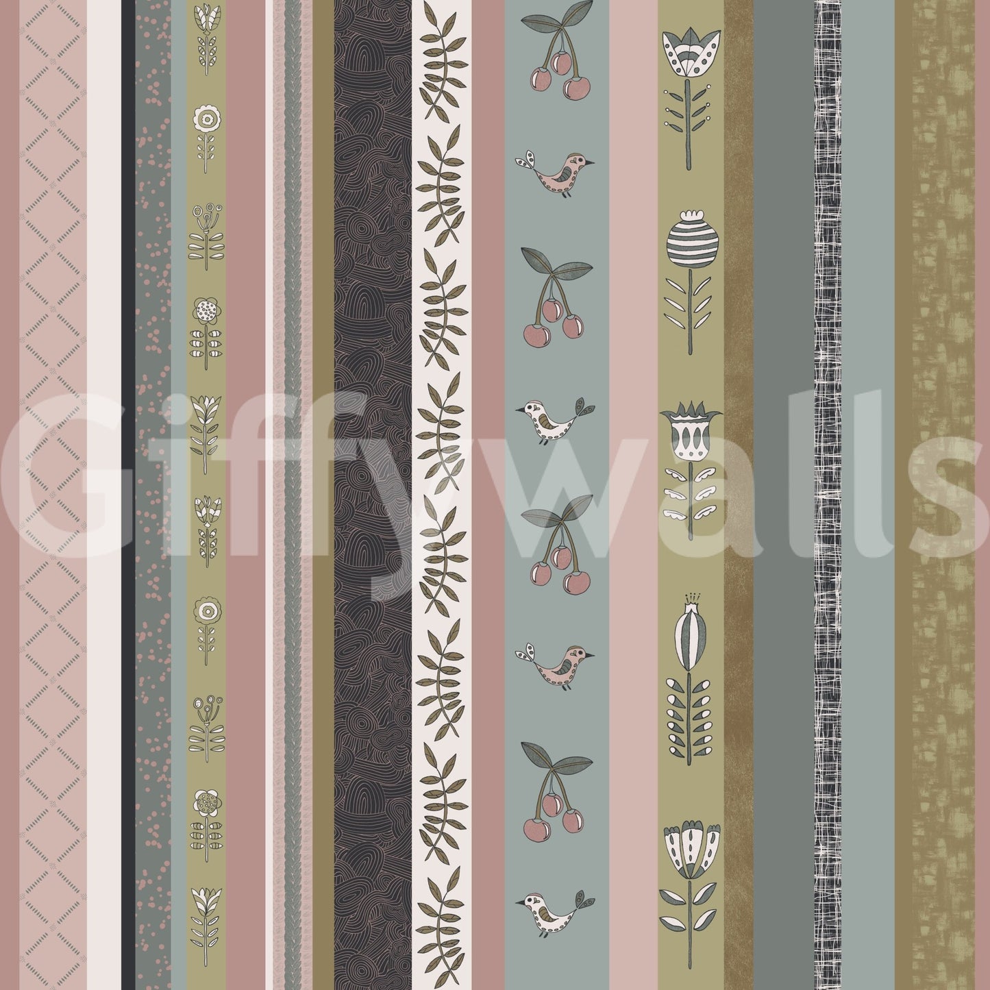 Wallpaper with a playful and charming design.