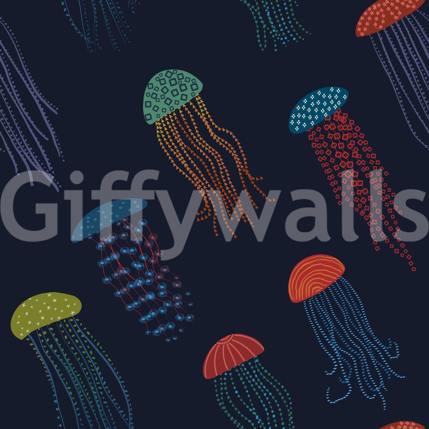 Jellyfish Parade Wallpaper