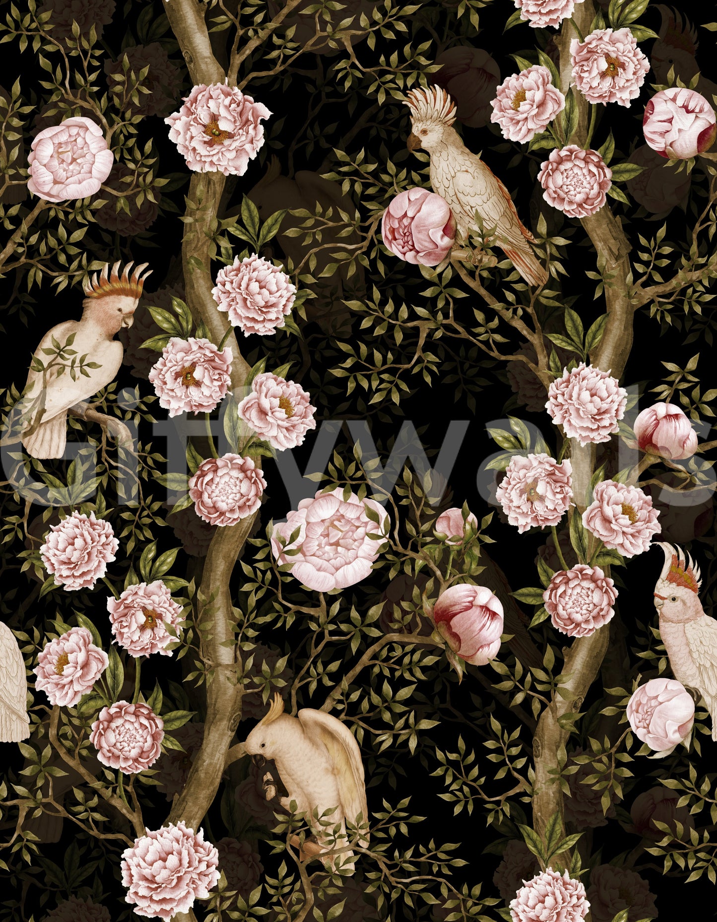 Whisper-soft tropical wallpaper perfect for calming spaces.