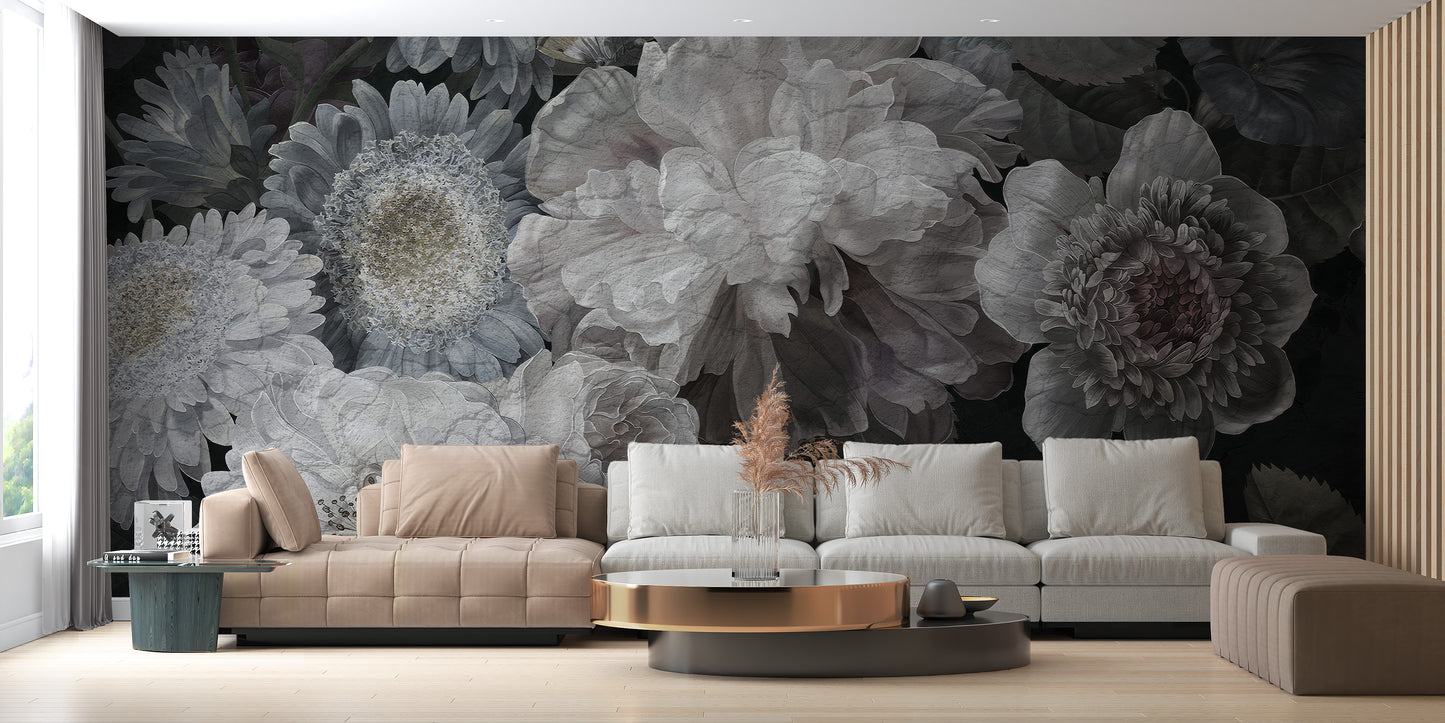 White Wildflower Wallpaper for Walls