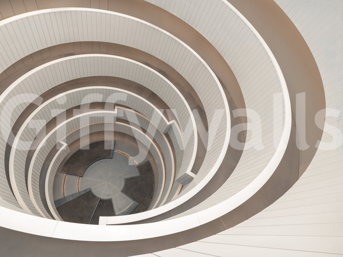 Abstract spiral stair wall art