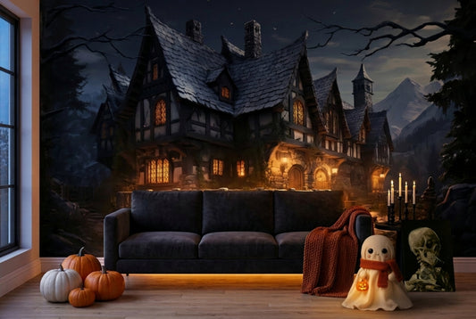 How to Make a Halloween Party Wall You Can Peel Off on Nov 1
