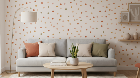 Close-up of a high-quality, unique surface pattern wallpaper designed by Kathrin Woo, visually representing the artistry and investment value of her collection.