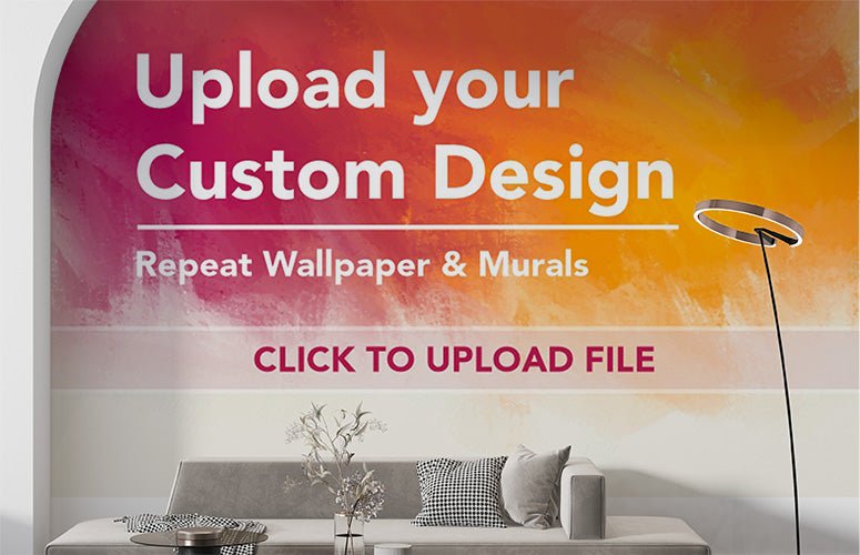 Customizable wallpaper featuring a unique, personalised print design