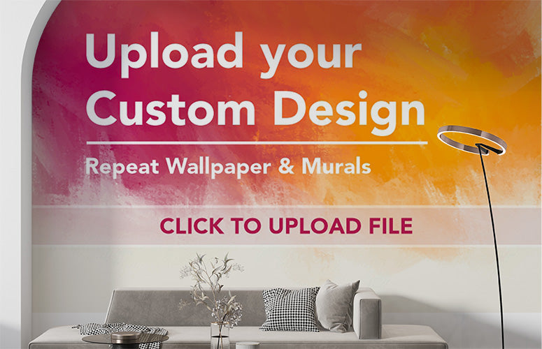 Customizable wallpaper featuring a unique, personalised print design