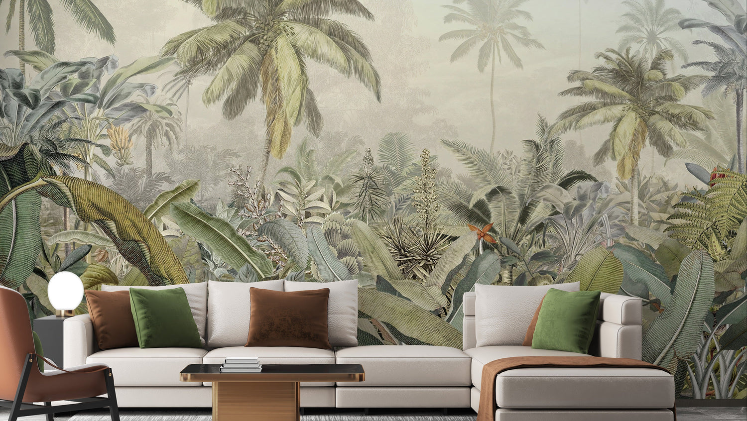plants wallpaper with houseplants, ferns and trailing foliage murals